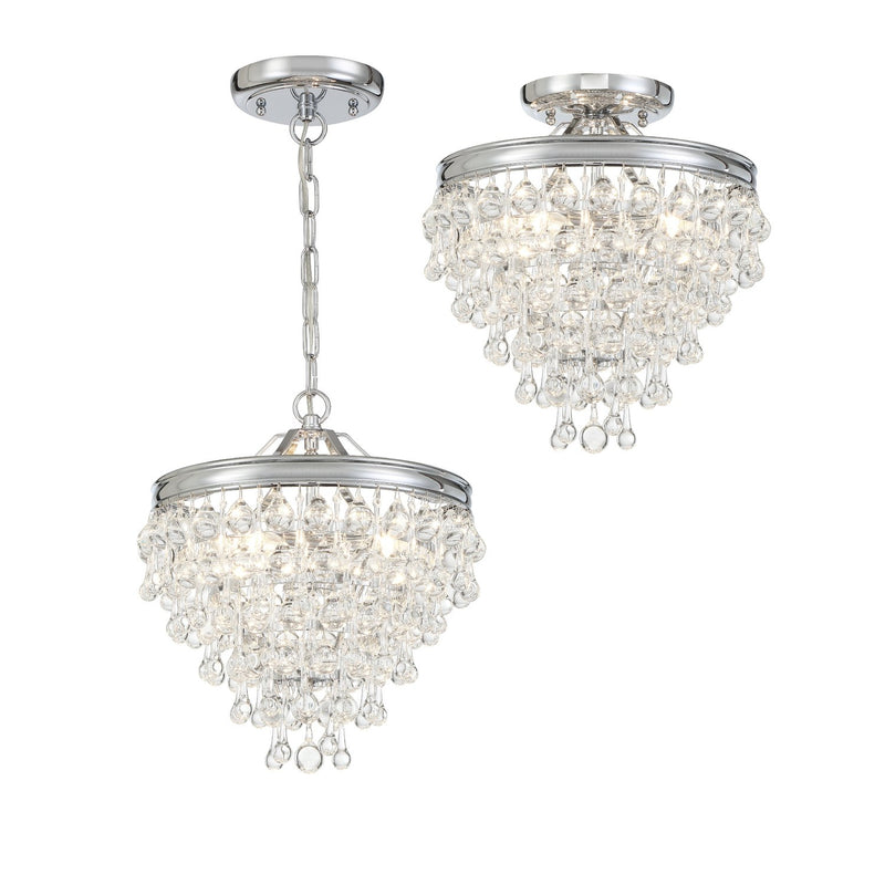 Calypso 3 Light 13" Chandelier in Polished Chrome