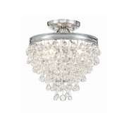 Calypso 3 Light 13" Semi Flush Mount in Polished Chrome