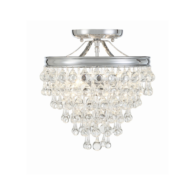 Calypso 3 Light 13" Semi Flush Mount in Polished Chrome