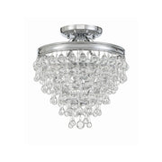 Calypso 3 Light 13" Semi Flush Mount in Polished Chrome