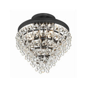 Calypso 3 Light 13" Semi Flush Mount in Matte Black