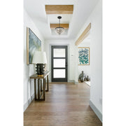 Calypso 3 Light 13" Chandelier in Matte Black in a room setting