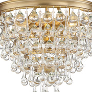 Calypso 3 Light 13" Semi Flush Mount in Vibrant Gold