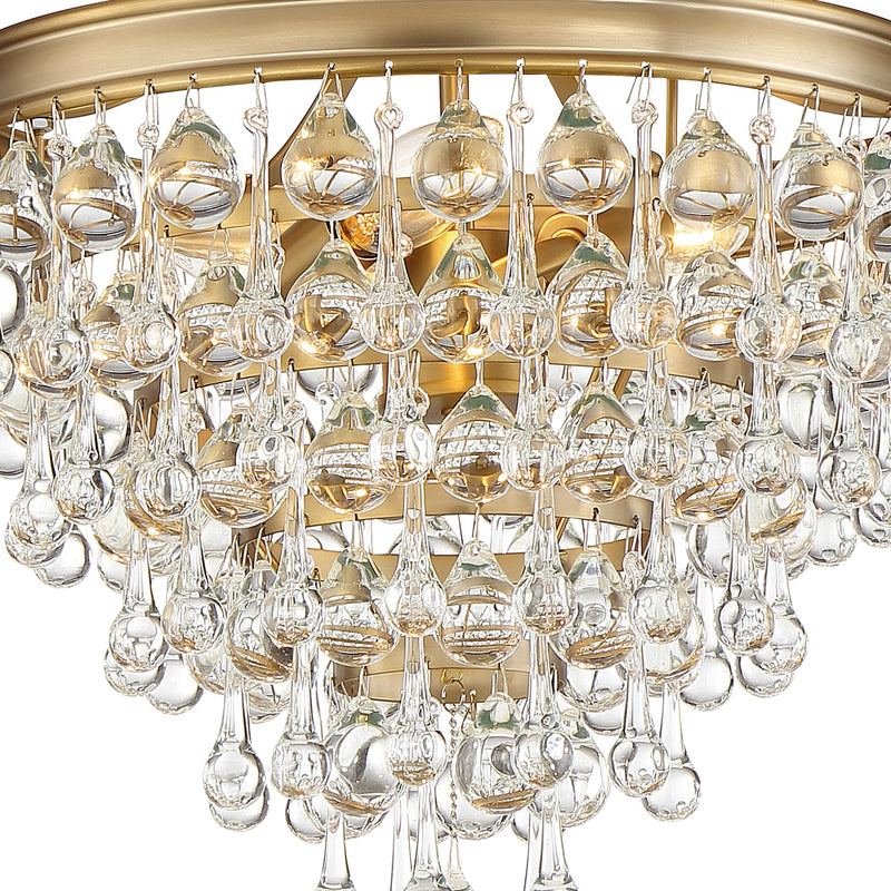 Calypso 3 Light 13" Semi Flush Mount in Vibrant Gold
