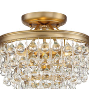 Calypso 3 Light 13" Semi Flush Mount in Vibrant Gold