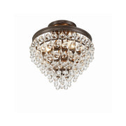 Calypso 3 Light 13" Semi Flush Mount in Vibrant Bronze