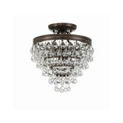 Calypso 3 Light 13" Semi Flush Mount in Vibrant Bronze