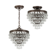 Calypso 3 Light 13" Semi Flush Mount in Vibrant Bronze