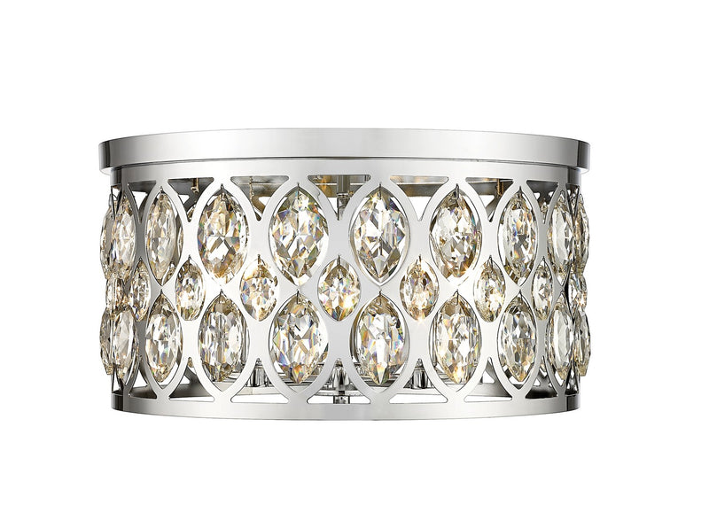 Dealey Five Light Flush Mount in Chrome - Lamps Expo