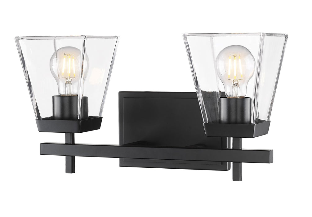 Lauren Two Light Vanity in Matte Black - Lamps Expo