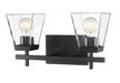 Lauren Two Light Vanity in Matte Black - Lamps Expo