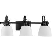 Preston 3-Light Bath Vanity Light in Matte Black