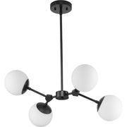 Haas 4-Light Chandelier in Matte Black