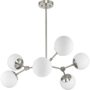 Haas 6-Light 33.5" Chandelier in Brushed Nickel