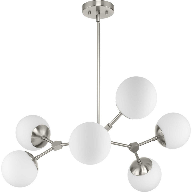 Haas 6-Light 33.5" Chandelier in Brushed Nickel