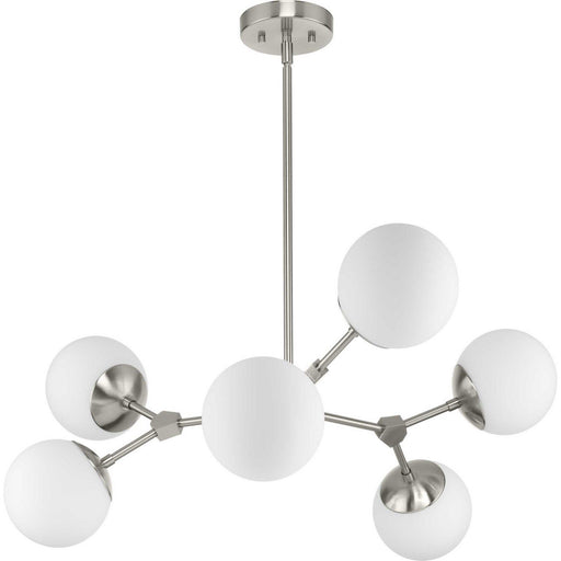 Haas 6-Light 33.5" Chandelier in Brushed Nickel