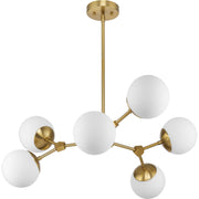 Haas 6-Light 33.5" Chandelier in Brushed Bronze