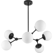 Haas 6-Light 33.5" Chandelier in Matte Black