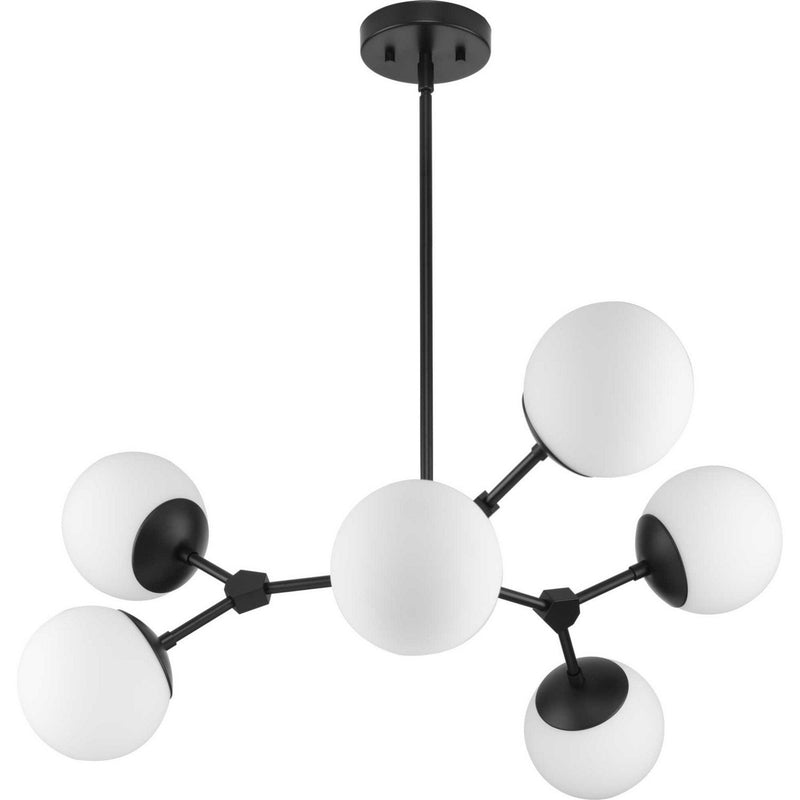 Haas 6-Light 33.5" Chandelier in Matte Black