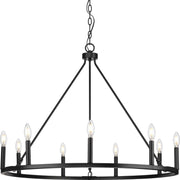 Gilliam 9-Light Chandelier in Matte Black