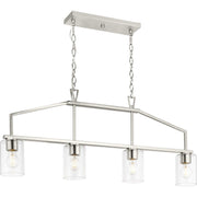 Goodwin 4-Light Linear Chandelier in Brushed Nickel