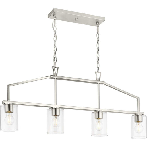 Goodwin 4-Light Linear Chandelier in Brushed Nickel