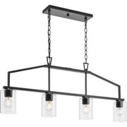 Goodwin 4-Light Linear Chandelier in Matte Black