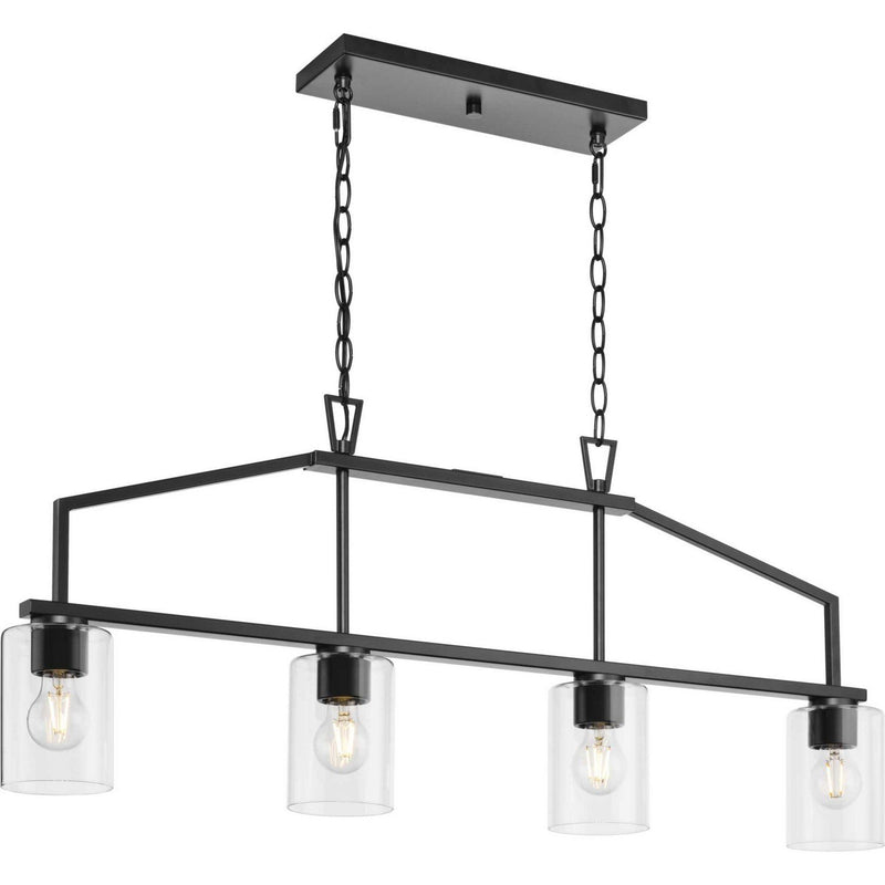 Goodwin 4-Light Linear Chandelier in Matte Black