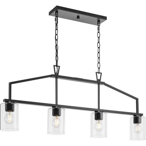 Goodwin 4-Light Linear Chandelier in Matte Black