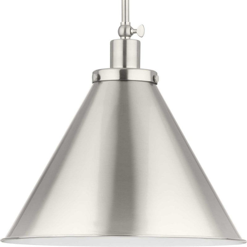 Hinton 16" Metal Shade Pendant in Brushed Nickel
