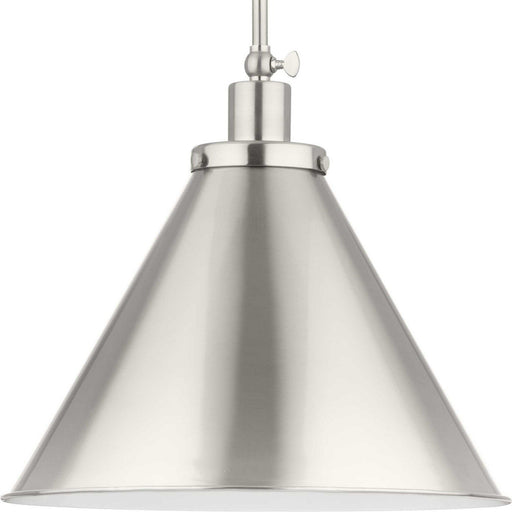 Hinton 16" Metal Shade Pendant in Brushed Nickel