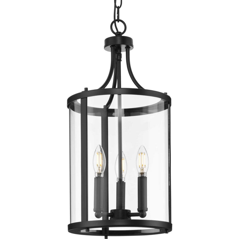 Gilliam 3-Light Foyer Pendant in Matte Black