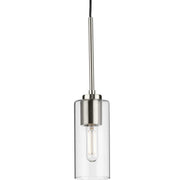 Cofield Clear Glass Mini Pendant in Brushed Nickel