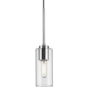 Cofield Clear Glass Mini Pendant in Polished Chrome