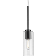 Cofield Clear Glass Mini Pendant in Matte Black
