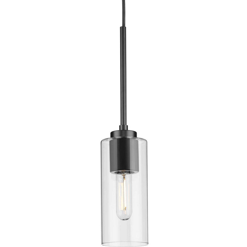 Cofield Clear Glass Mini Pendant in Matte Black
