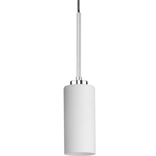 Cofield Etched White Glass Mini Pendant in Polished Chrome