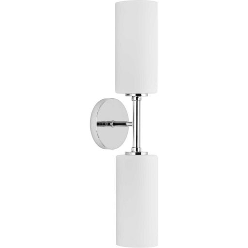 Cofield 2-Light Etched White Glass Wall Sconce in Polished Chrome