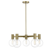 Wright 5-Light Chandelier in Warm Brass
