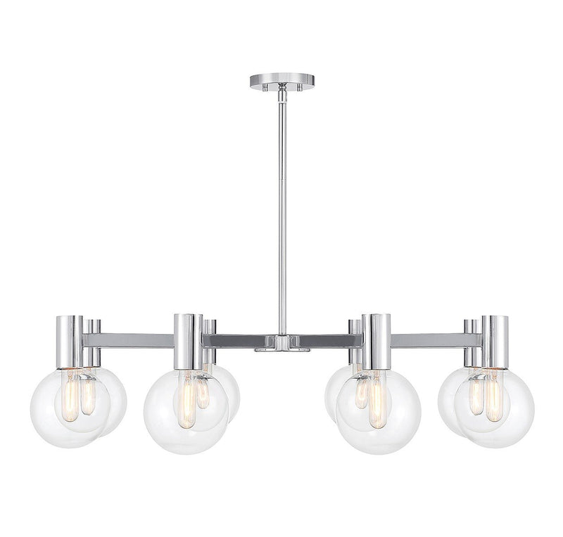 Wright 8-Light Chandelier in Chrome