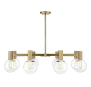 Wright 8-Light Chandelier in Warm Brass