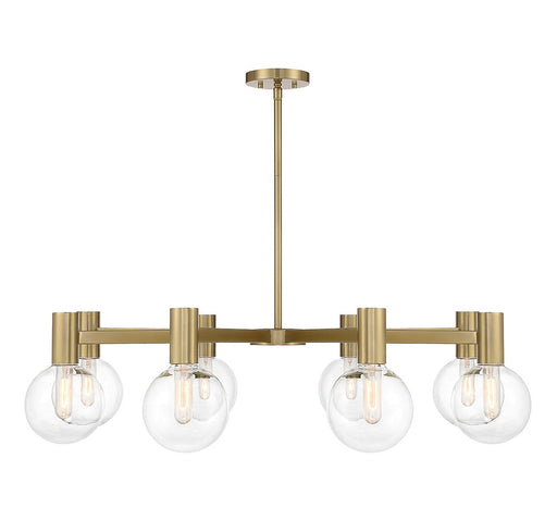 Wright 8-Light Chandelier in Warm Brass