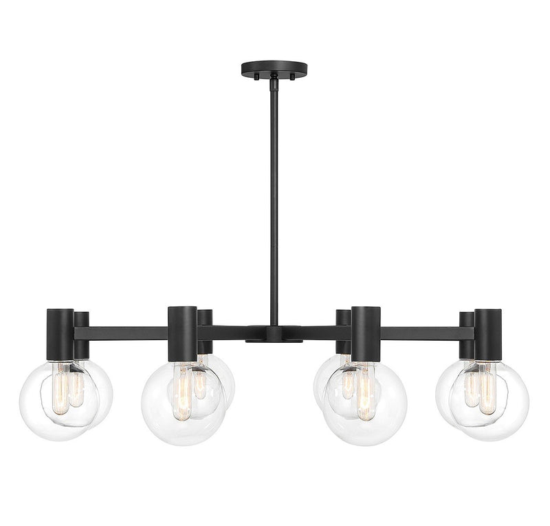 Wright 8-Light Chandelier in Matte Black