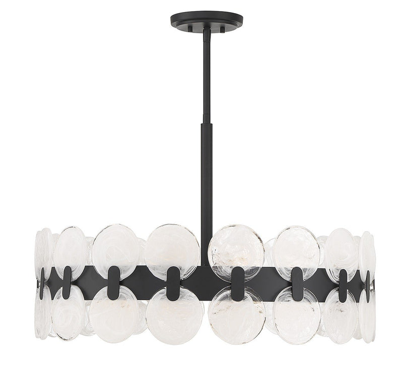 Boca 6-Light Pendant in Matte Black