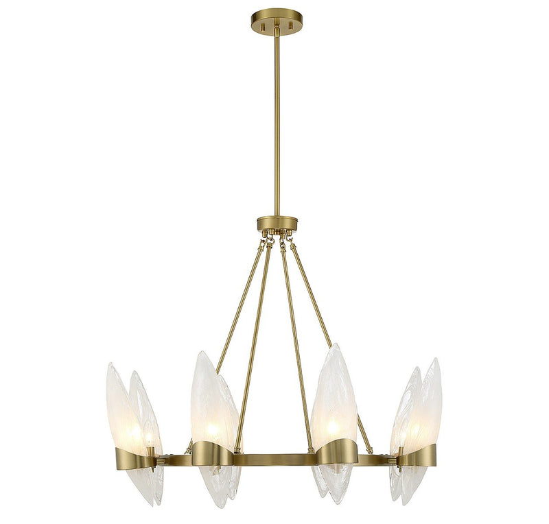 Nouvel 8-Light Chandelier in Warm Brass