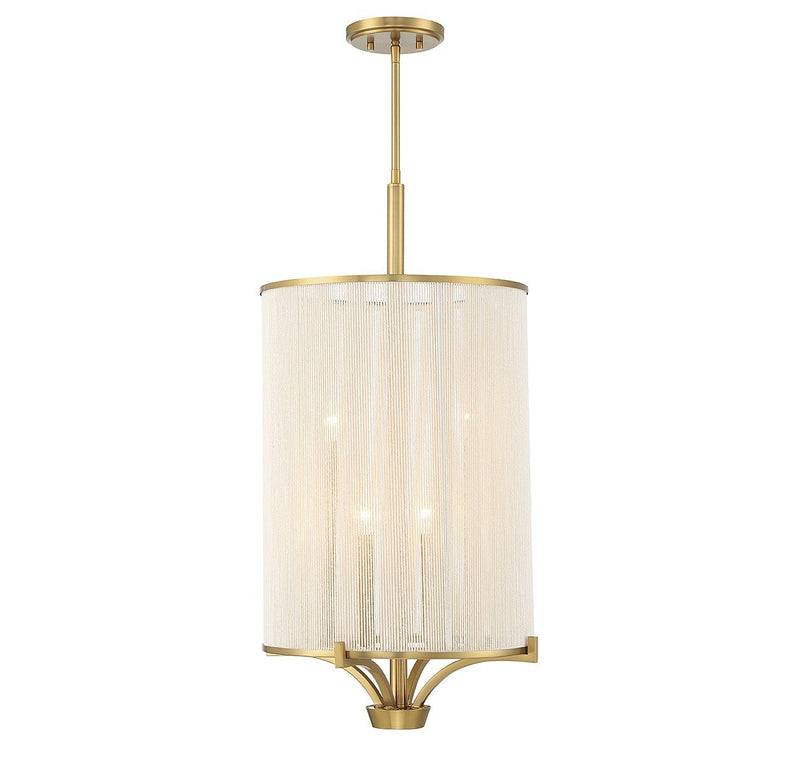 Wynwood 4-Light Pendant in Warm Brass