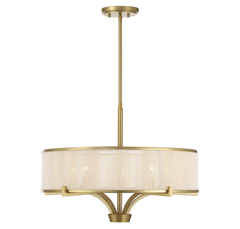 Wynwood 5-Light Pendant in Warm Brass