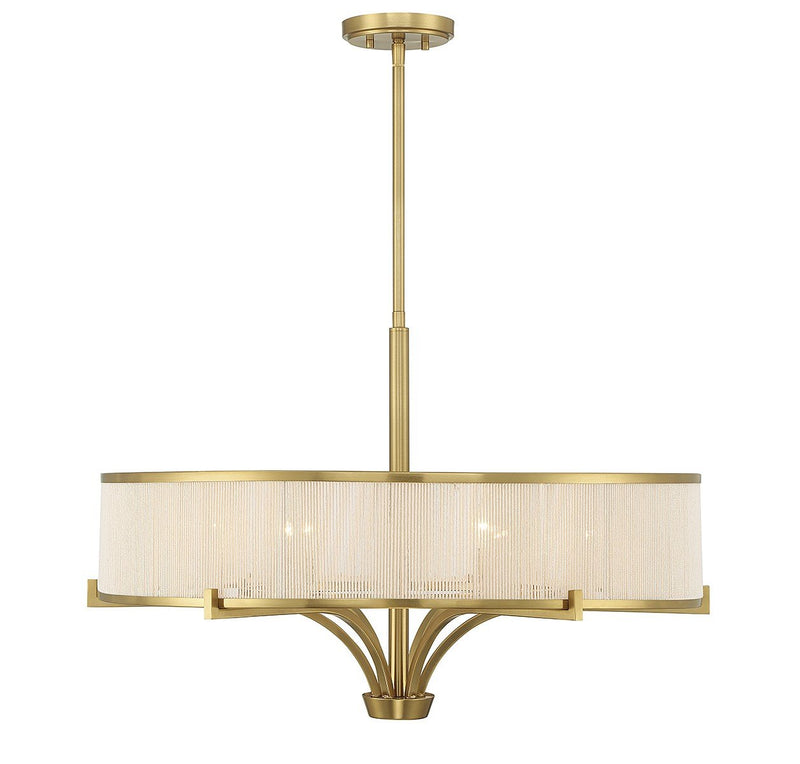 Wynwood 6-Light Pendant in Warm Brass