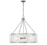 Genry 5-Light Drum Pendant in Polished Nickel