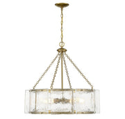 Genry 5-Light Drum Pendant in Warm Brass
